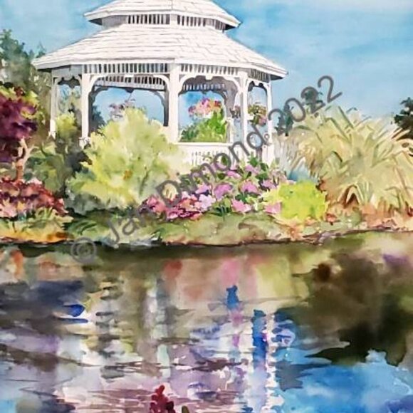 Watercolor Painting, Signed Original Art, One-of-a-Kind - Spring Wall Decor - Picture 1 of 4